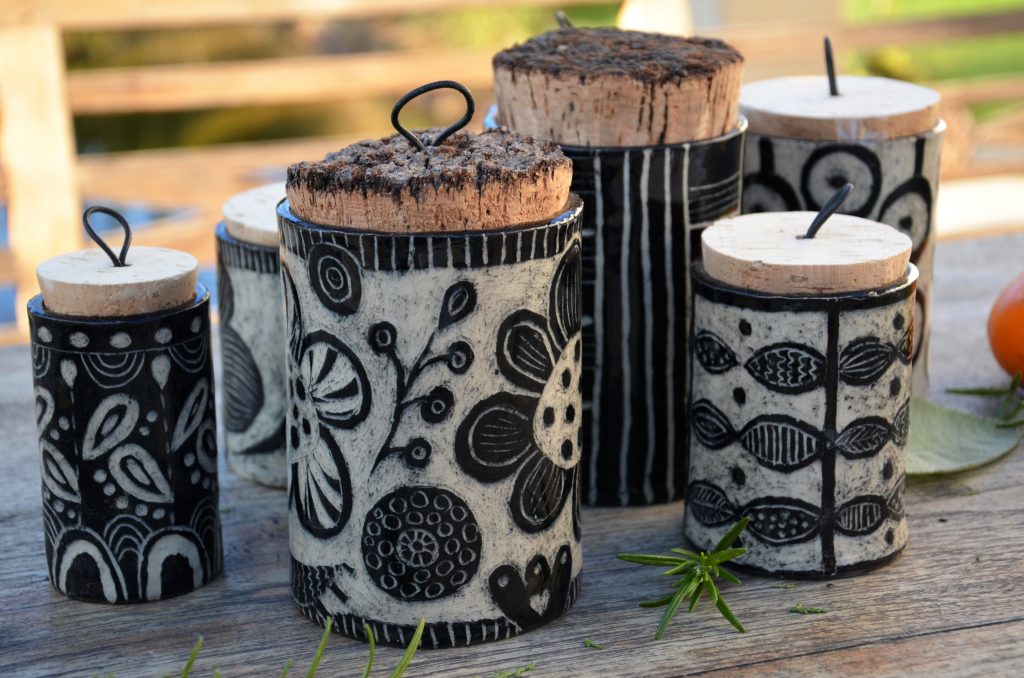 Sgraffito Containers