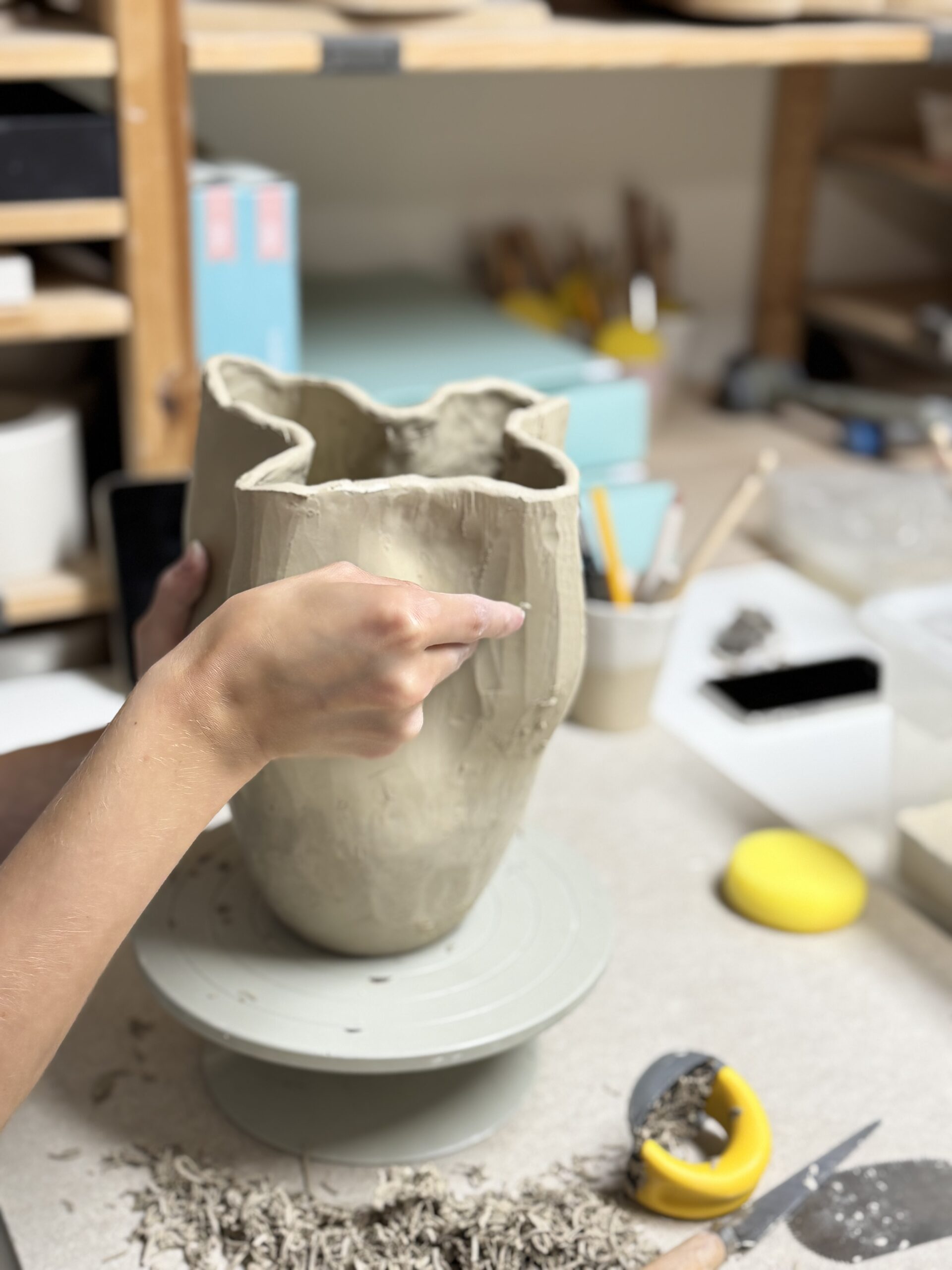 K2 Vase in Aufbautechnik